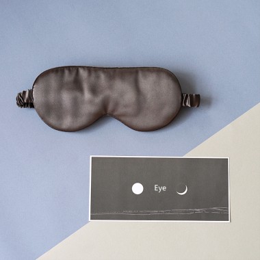 Best Black Printed Silk Eye Mask UK