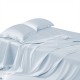 Best Alice Blue 22 Momme Mulberry Silk Flat Sheet UK Best Alice Blue 22 Momme Mulberry Silk Flat Sheet UK