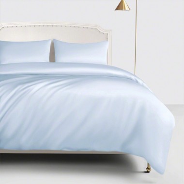 Best Baby Blue 22 Momme Mulberry Silk Duvet Cover UK
