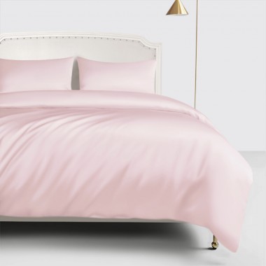 Best Baby Pink 22 Momme Mulberry Silk Duvet Cover UK