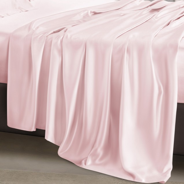 Best Baby Pink 22 Momme Mulberry Silk Flat Sheet UK Best Baby Pink 22 Momme Mulberry Silk Flat Sheet UK