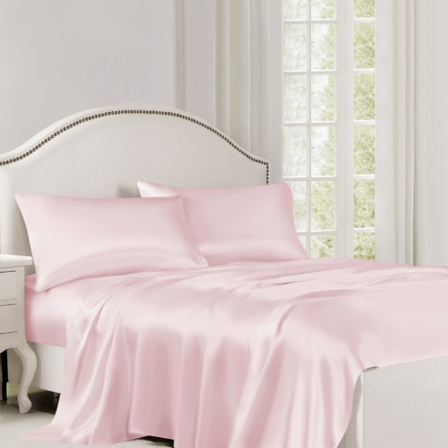 Best Baby Pink 22 Momme Mulberry Silk Flat Sheet UK Best Baby Pink 22 Momme Mulberry Silk Flat Sheet UK