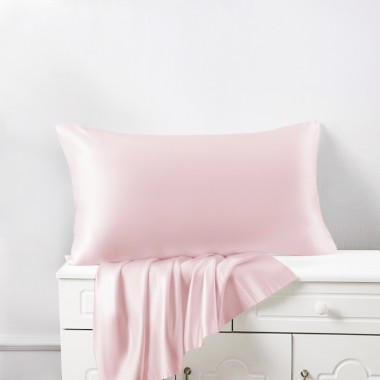 Best Baby Pink 22 Momme Mulberry Zipper Silk Pillowcase UK