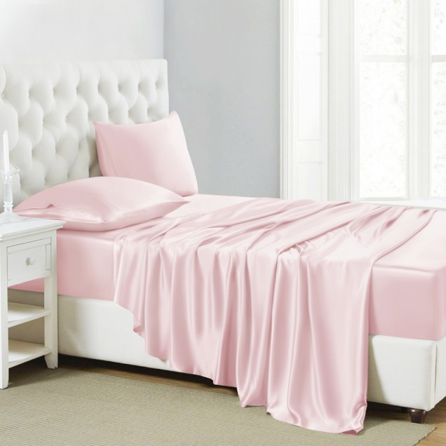 Best Baby Pink 22 Momme Mulberry Silk Sheet Set UK Best Baby Pink 22 Momme Mulberry Silk Sheet Set UK