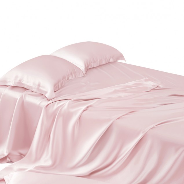 Best Baby Pink 22 Momme Mulberry Silk Sheet Set UK Best Baby Pink 22 Momme Mulberry Silk Sheet Set UK