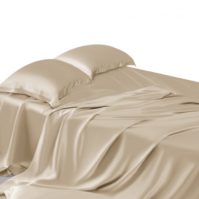 Best Beige 22 Momme Mulberry Silk Sheet Set UK Best Beige 22 Momme Mulberry Silk Sheet Set UK