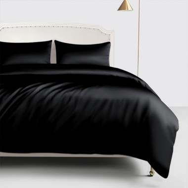 Best Black 22 Momme Mulberry Silk Duvet Cover UK