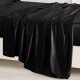 Best Black 22 Momme Mulberry Silk Flat Sheet UK