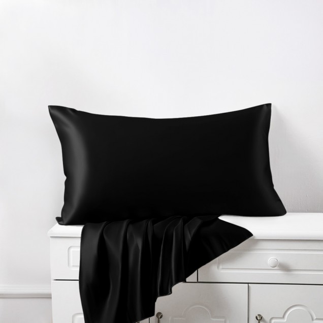 Best Black 22 Momme Mulberry Zipper Silk Pillowcase UK Best Black 22 Momme Mulberry Zipper Silk Pillowcase UK