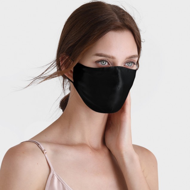 Best Black Double-Sided 22 Momme Silk Face Mask UK Best Black Double-Sided 22 Momme Silk Face Mask UK