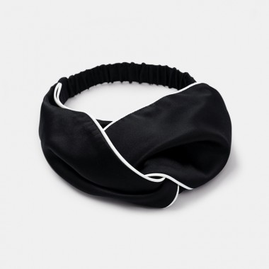 Best Black & Ivory Silk Headband UK
