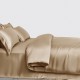 Best Cappuccino 3 PCS 22 Momme Mulberry Silk Duvet Cover Set UK
