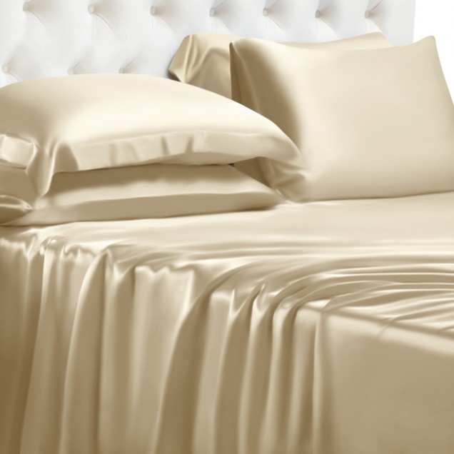 Best Champagne 22 Momme Mulberry Silk Sheet Set UK