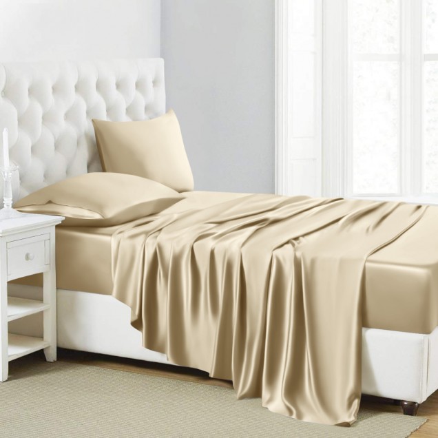Best Champagne 22 Momme Mulberry Silk Sheet Set UK