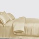 Best Champagne 3 PCS 22 Momme Mulberry Silk Duvet Cover Set UK