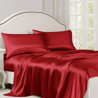 Best Cherry 22 Momme Mulberry Silk Flat Sheet UK