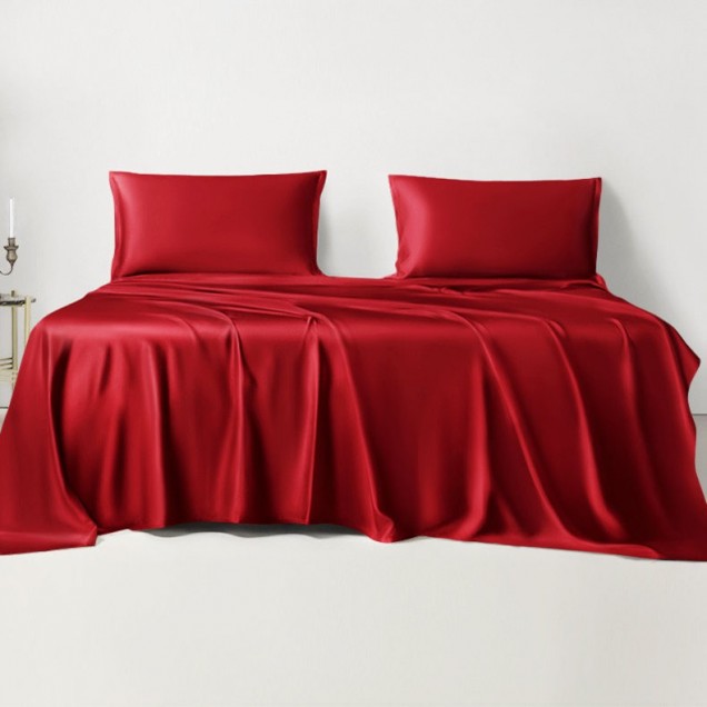 Best Cherry 22 Momme Mulberry Silk Sheet Set UK Best Cherry 22 Momme Mulberry Silk Sheet Set UK