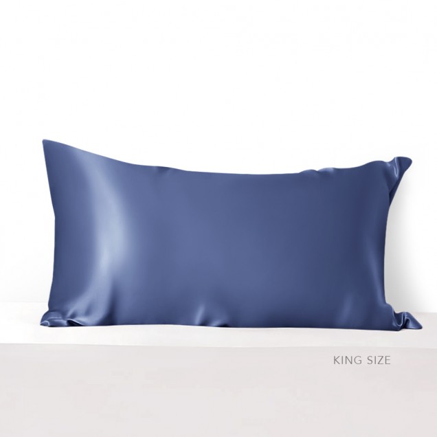 Best Dark Blue 22 Momme Mulberry Zipper Silk Pillowcase UK Best Dark Blue 22 Momme Mulberry Zipper Silk Pillowcase UK