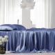 Best Dark Blue 22 Momme Mulberry Silk Sheet Set UK