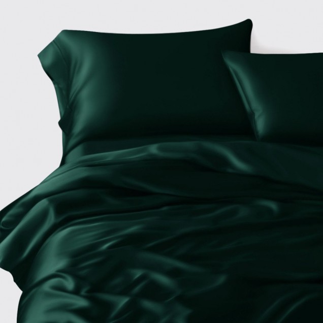 Best Dark Green 22 Momme Mulberry Silk Duvet Cover UK Best Dark Green 22 Momme Mulberry Silk Duvet Cover UK