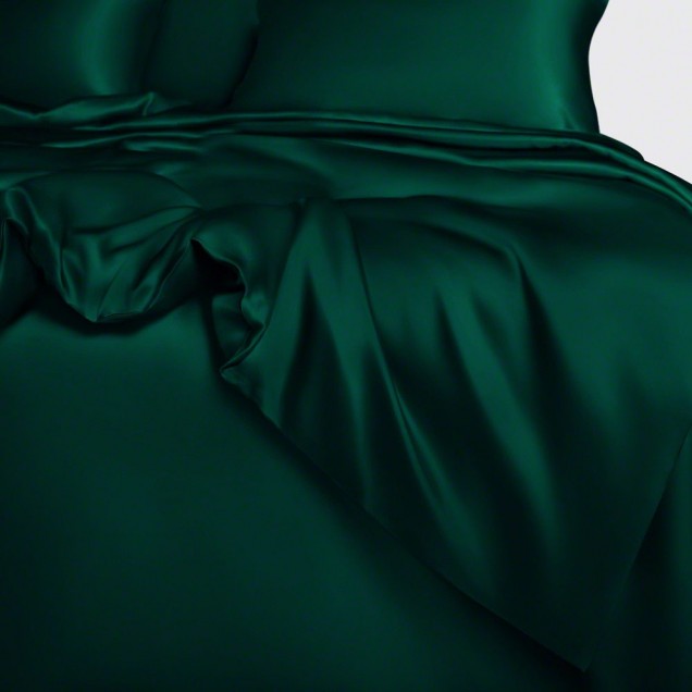 Best Dark Green 22 Momme Mulberry Silk Duvet Cover UK Best Dark Green 22 Momme Mulberry Silk Duvet Cover UK