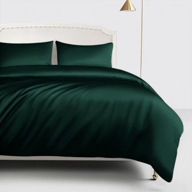 Best Dark Green 22 Momme Mulberry Silk Duvet Cover UK