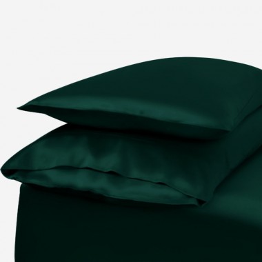 Best Dark Green Envelope 22 Momme Mulberry Silk Pillowcase UK