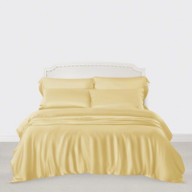 Best Gold 3 PCS 22 Momme Mulberry Silk Duvet Cover Set UK Best Gold 3 PCS 22 Momme Mulberry Silk Duvet Cover Set UK
