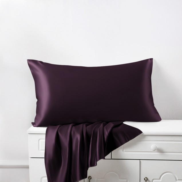 Best Grape 22 Momme Mulberry Zipper Silk Pillowcase UK Best Grape 22 Momme Mulberry Zipper Silk Pillowcase UK