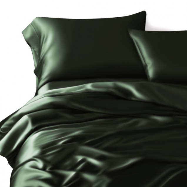 Best Hunter Green 3 PCS 22 Momme Mulberry Silk Duvet Cover Set UK Best Hunter Green 3 PCS 22 Momme Mulberry Silk Duvet Cover Set UK