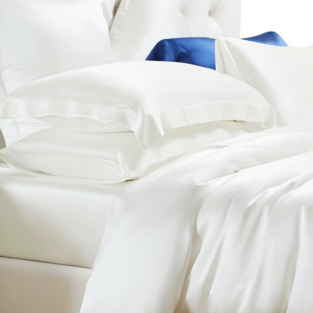 Best Ivory 22 Momme Mulberry Silk Fitted Sheet UK Best Ivory 22 Momme Mulberry Silk Fitted Sheet UK