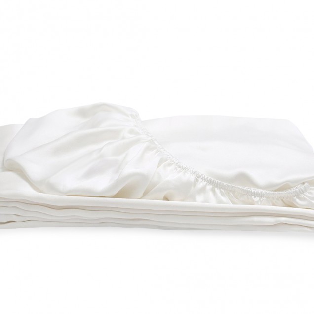 Best Ivory 22 Momme Mulberry Silk Fitted Sheet UK Best Ivory 22 Momme Mulberry Silk Fitted Sheet UK