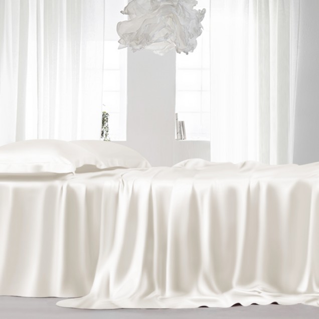 Best Ivory 22 Momme Mulberry Silk Sheet Set UK Best Ivory 22 Momme Mulberry Silk Sheet Set UK