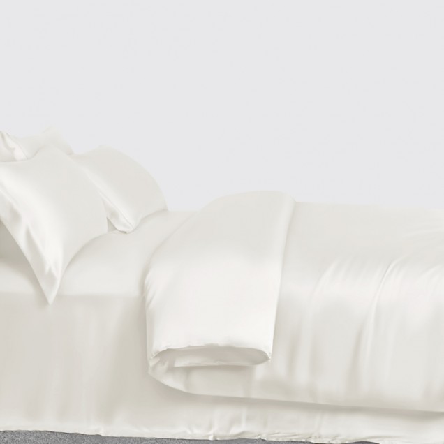 Best Ivory 3 PCS 22 Momme Mulberry Silk Duvet Cover Set UK Best Ivory 3 PCS 22 Momme Mulberry Silk Duvet Cover Set UK