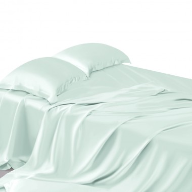 Best Light Cyan 22 Momme Mulberry Silk Sheet Set UK