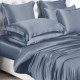 Best Misty Blue 22 Momme Mulberry Silk Duvet Cover UK