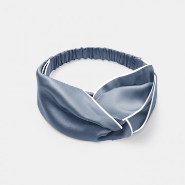 Best Misty Blue & Ivory Silk Headband UK