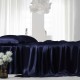 Best Navy 22 Momme Mulberry Silk Flat Sheet UK Best Navy 22 Momme Mulberry Silk Flat Sheet UK