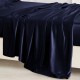Best Navy 22 Momme Mulberry Silk Flat Sheet UK Best Navy 22 Momme Mulberry Silk Flat Sheet UK