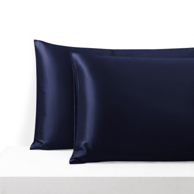 Best Navy Envelope 22 Momme Mulberry Silk Pillowcase UK