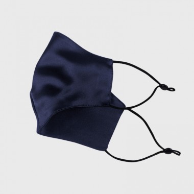 Best Navy & Black Double-Sided 22 Momme Silk Face Mask UK