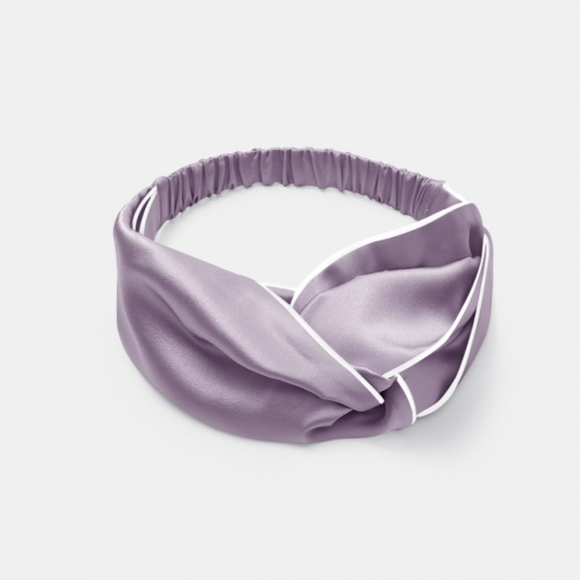 Best Purple & Ivory Silk Headband UK Best Purple & Ivory Silk Headband UK