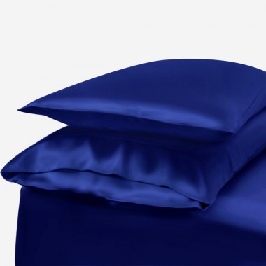Best Royal Blue Envelope 22 Momme Mulberry Silk Pillowcase UK