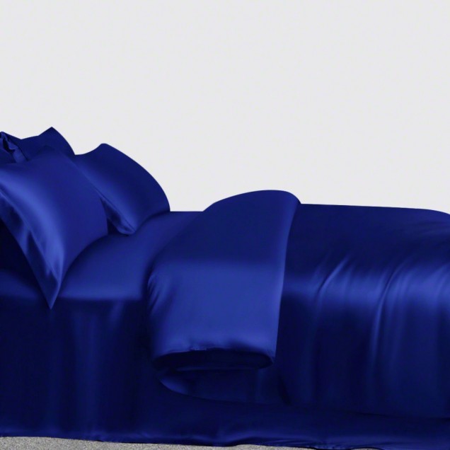 Best Royal Blue 3 PCS 22 Momme Mulberry Silk Duvet Cover Set UK Best Royal Blue 3 PCS 22 Momme Mulberry Silk Duvet Cover Set UK