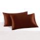 Best Rust Red 22 Momme Mulberry Zipper Silk Pillowcase UK Best Rust Red 22 Momme Mulberry Zipper Silk Pillowcase UK