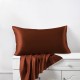 Best Rust Red 22 Momme Mulberry Zipper Silk Pillowcase UK Best Rust Red 22 Momme Mulberry Zipper Silk Pillowcase UK