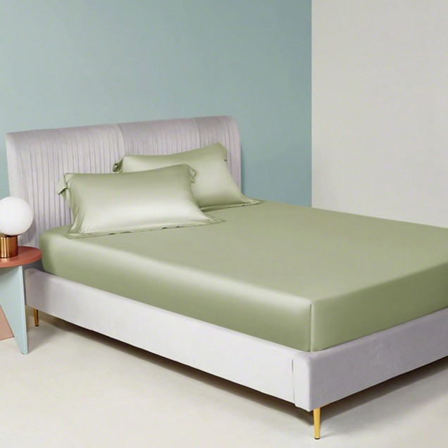 Best Sage Green 22 Momme Mulberry Silk Sheet Set UK