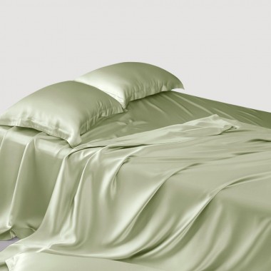 Best Sage Green 22 Momme Mulberry Silk Sheet Set UK