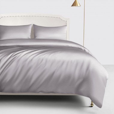 Best Silver 22 Momme Mulberry Silk Duvet Cover UK