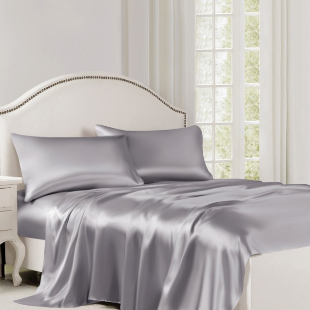 Best Silver 22 Momme Mulberry Silk Flat Sheet UK Best Silver 22 Momme Mulberry Silk Flat Sheet UK